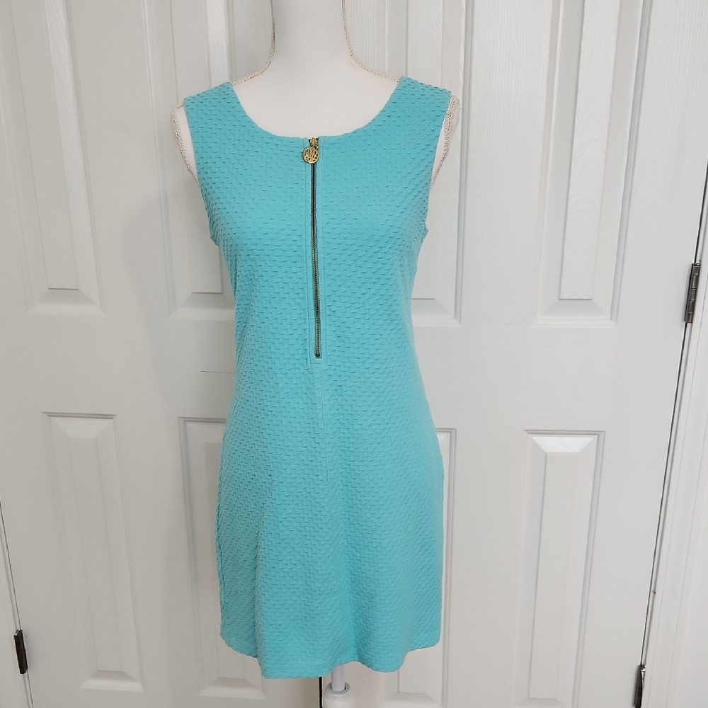 Lilly Pulitzer Shorely Blue Lynd Shift Dress Aqua Blue Medium